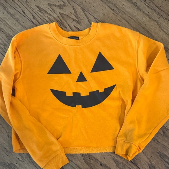 Pumpkin Face Orange Sweater - Picture 1 of 1